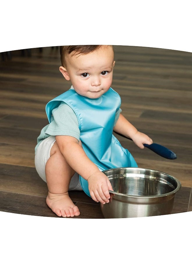 Tiny Twinkle Baby Bibs Proof Baby Bib Feeding Bibs for 0-24months Babies with Adjustable Side Closure Machine Washable Baby Food Bibs Super Light and Easily Wipe Clean with Food Crumb Catcher Pocket