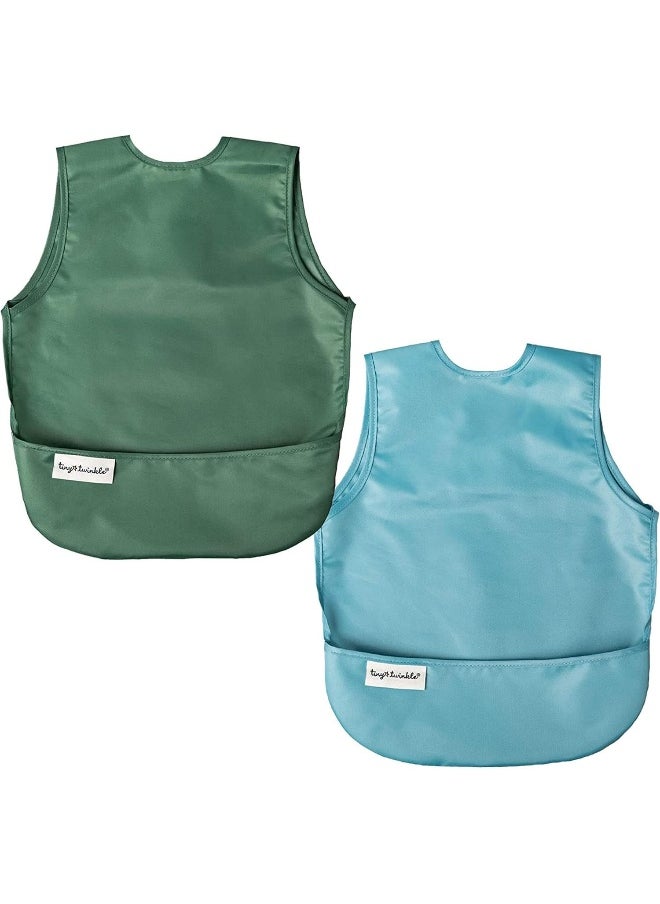 Tiny Twinkle Baby Bibs Proof Baby Bib Feeding Bibs for 0-24months Babies with Adjustable Side Closure Machine Washable Baby Food Bibs Super Light and Easily Wipe Clean with Food Crumb Catcher Pocket