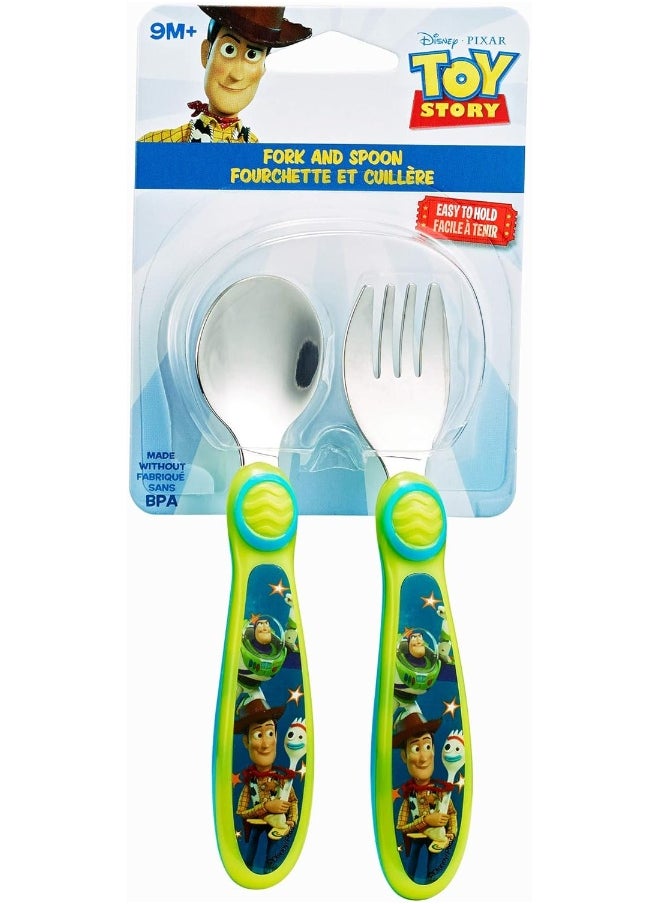 The First Years Disney/Pixar Toy Story Fork & Spoon, Green