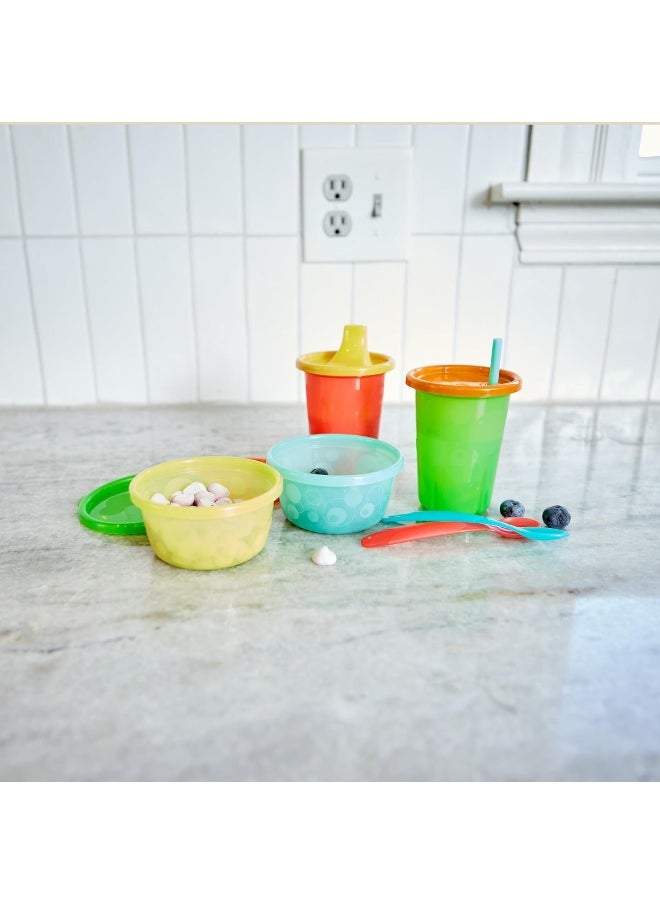 The First Years Take & Toss Spill Proof Sippy Cups Value Pack, Rainbow, 20-Pieces