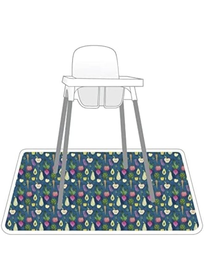 BapronBaby Organic Produce Splash Mat - Waterproof Catch-All for Under High Chairs, Floors, Tables, Playtime or Arts & Crafts - Machine Washable - 45