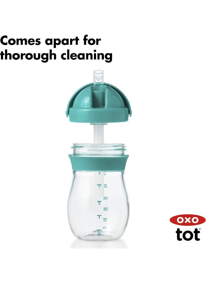 OXO Tot Transitions Straw Cup, 9 oz, Teal, Pack of 2