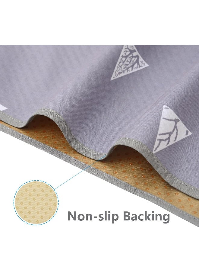 WOMUMON (Triangle) - Highchair Floor Mat, Baby Splat Mat for Under High Chair/Arts/Crafts, Waterproof Spill Mat Non-Slip Splash Mat, Washable Mess Mat and Table Cloth