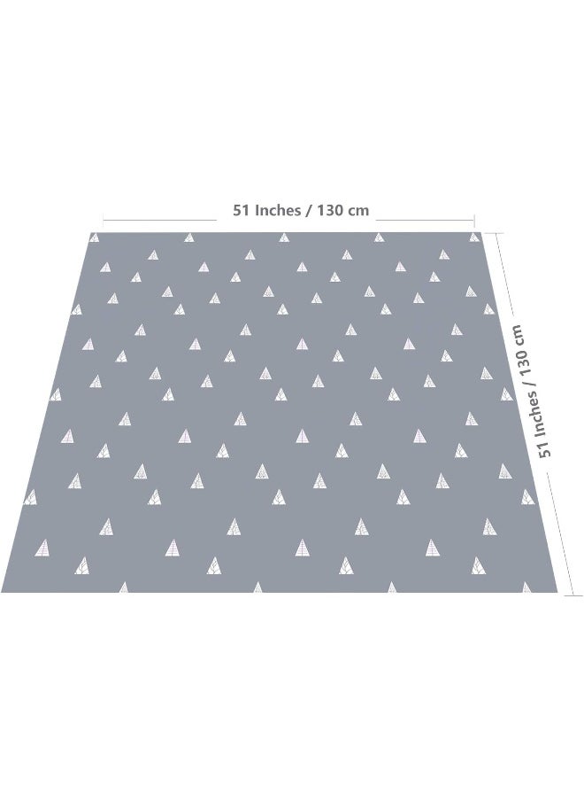 WOMUMON (Triangle) - Highchair Floor Mat, Baby Splat Mat for Under High Chair/Arts/Crafts, Waterproof Spill Mat Non-Slip Splash Mat, Washable Mess Mat and Table Cloth