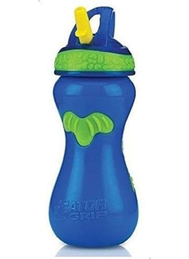 Nuby Gator Grip ID1275 Child's Sports Bottle with Built-In Drinking Straw 450 ml