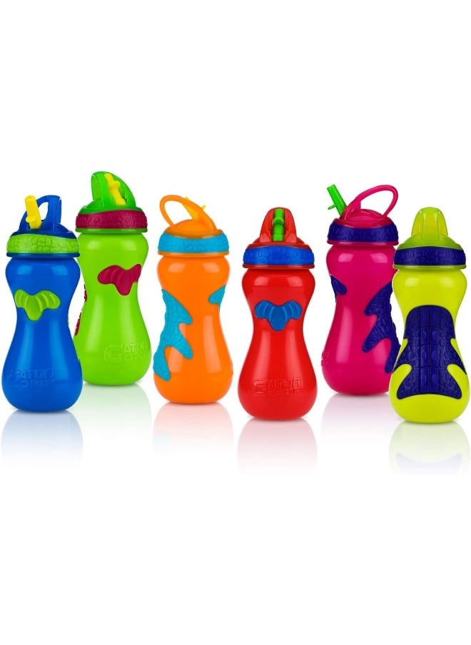 Nuby Gator Grip ID1275 Child's Sports Bottle with Built-In Drinking Straw 450 ml