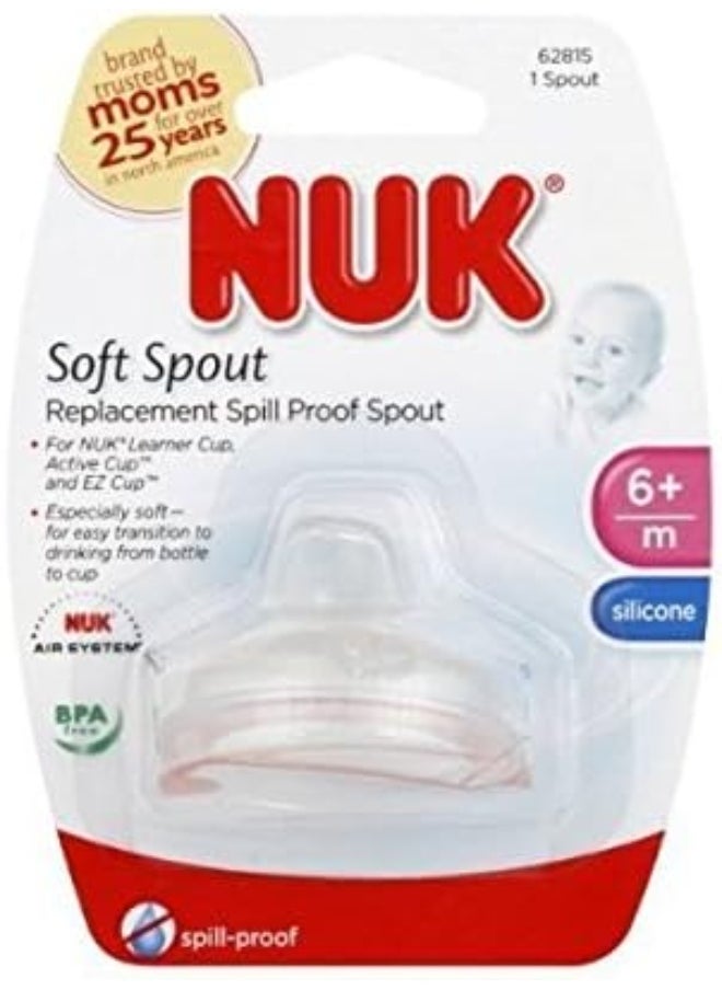 Nuk Replacement Spouts Clear Silicone - 9 Pack