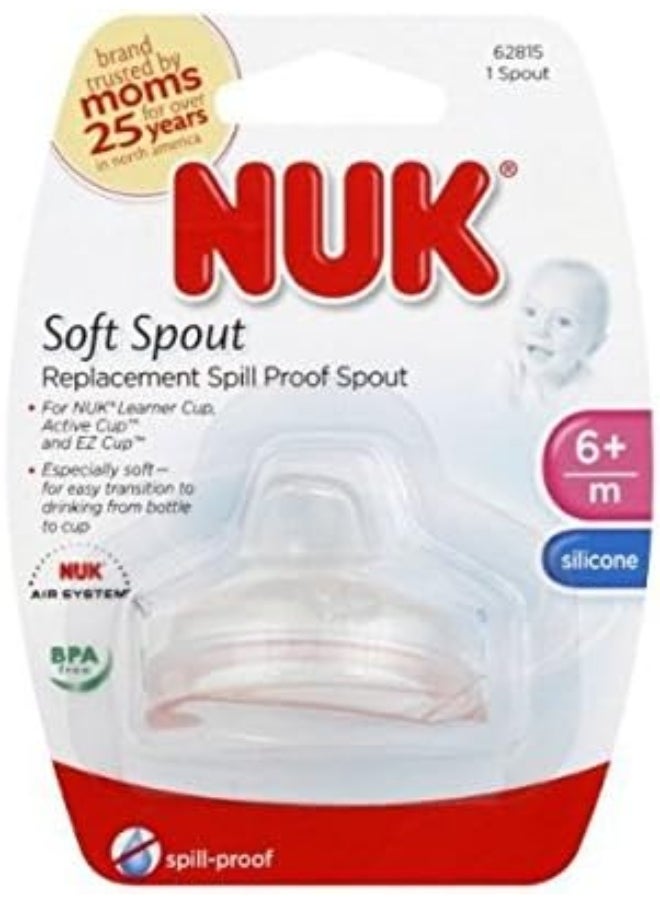 Nuk Replacement Spouts Clear Silicone - 9 Pack