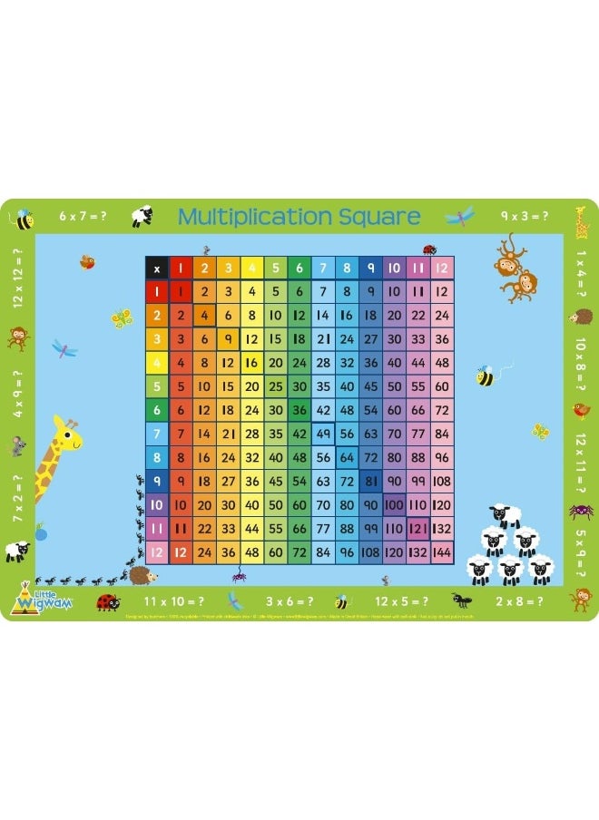 Little Wigwam Multiplication Square Placemat