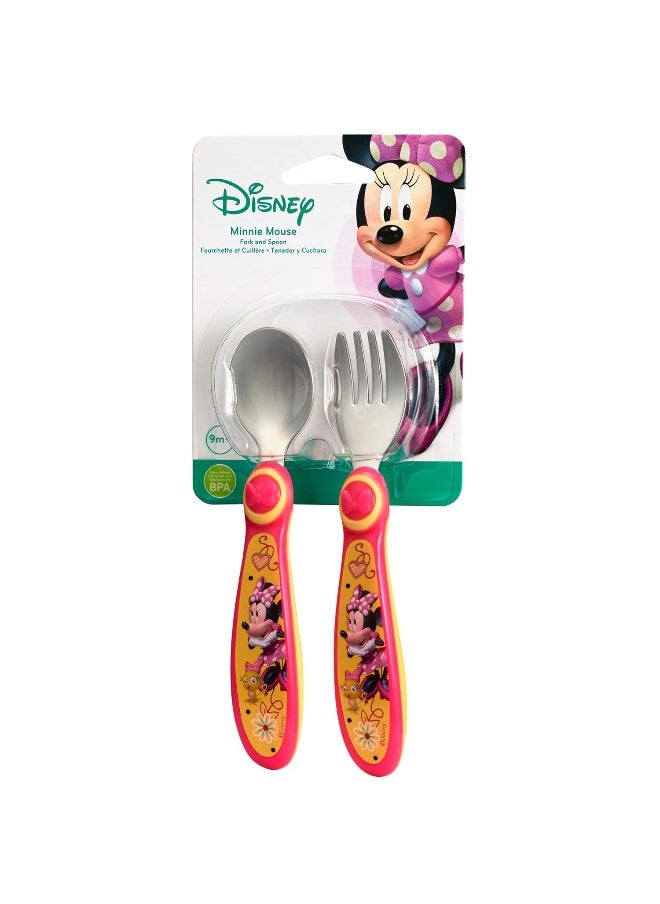 The First Years Disney Baby Minnie Mouse Stainless Steel Flatware for Kids