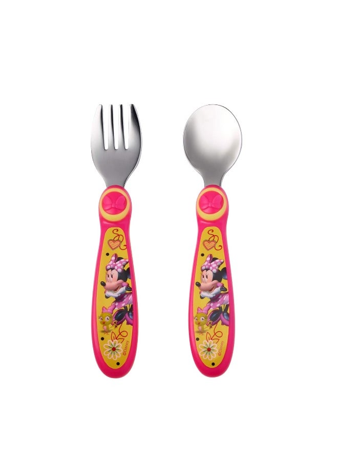 The First Years Disney Baby Minnie Mouse Stainless Steel Flatware for Kids