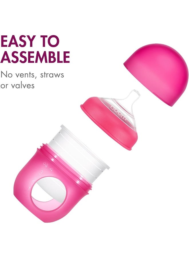 Boon Nursh Bottle, Pinkmulticolour, Packs Of 3, 4 Oz
