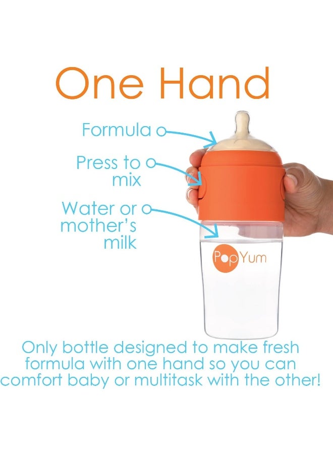PopYum 9 oz Anti-Colic Formula Making/Mixing/Dispenser Baby Bottles, 2-Pack