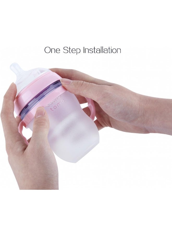 GOLOHO Compatible Bottle Handle for Comotomo, (Pack of 2, Pink)
