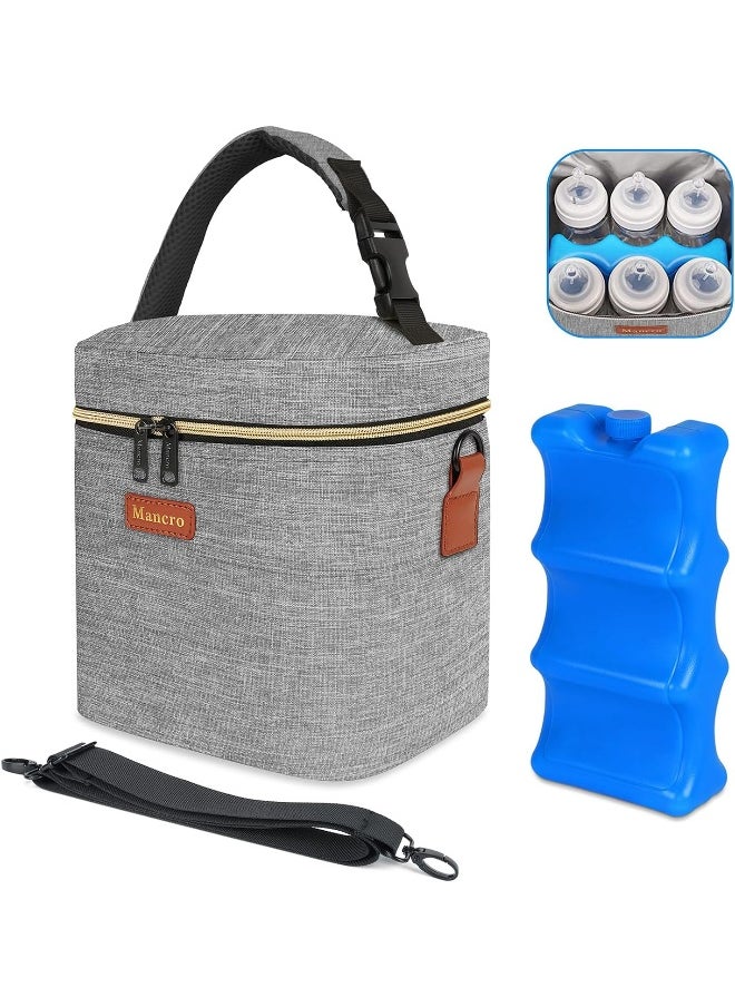 Mancro Baby Bottle Bag with Insulated Cooler