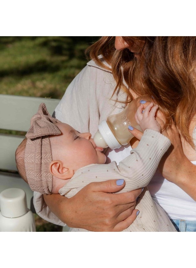 Minbie 3 Month+ Breastfeeding Baby Bottle, BPA-Free Kit