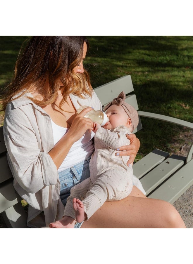 Minbie 3 Month+ Breastfeeding Baby Bottle, BPA-Free Kit