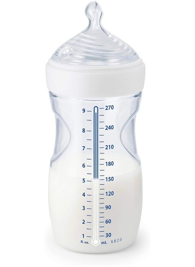 NUK Simply Natural Baby Bottle with SafeTemp, 9 oz, 3 Pack