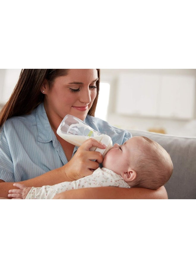 NUK Simply Natural Baby Bottles with SafeTemp Gift Set - Includes 4 Bottles, 3 Pacifiers, and 2 Replacement Bottle
