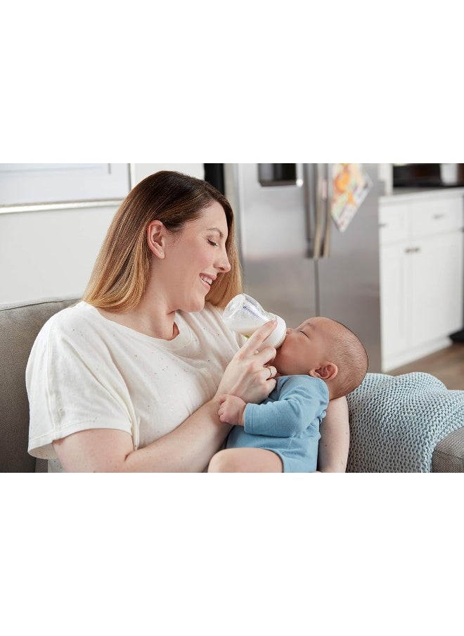 NUK Simply Natural Baby Bottles with SafeTemp Gift Set - Includes 4 Bottles, 3 Pacifiers, and 2 Replacement Bottle