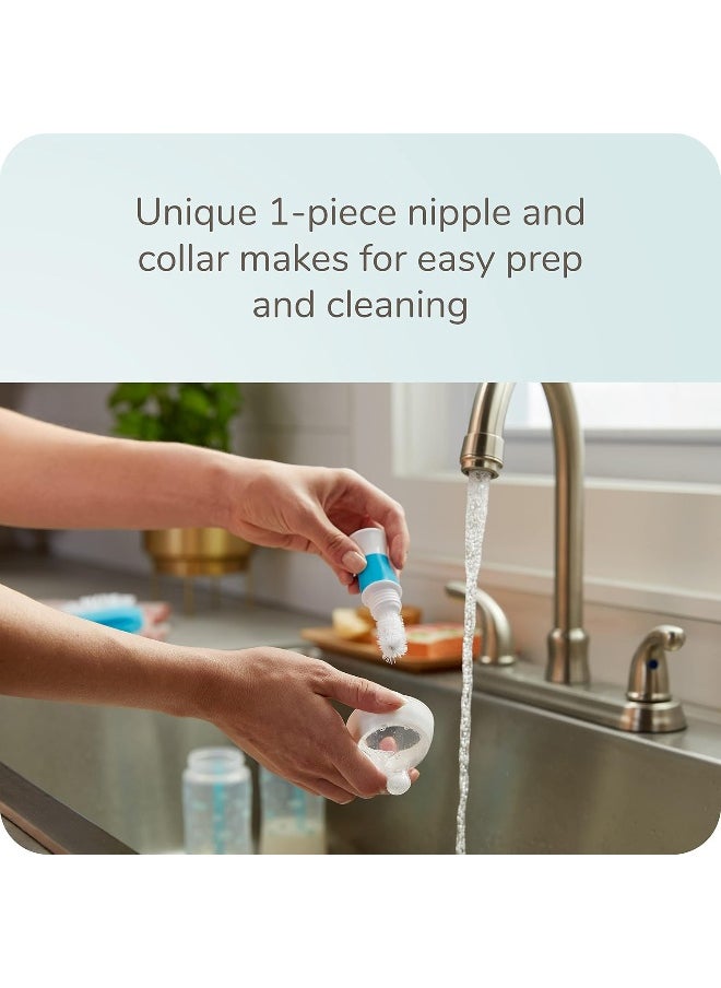 NUK Smooth Flow Pro Anti Colic Baby Bottle - Easy to Assemble and Clean & Reduces Newborn Spit-up & Gas, 5oz, 4-Pack, Neutral