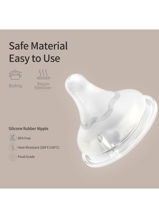 Pigeon Silicone (L) with Latch-On Line, Natural Feel, 6+ Months, 4 Counts