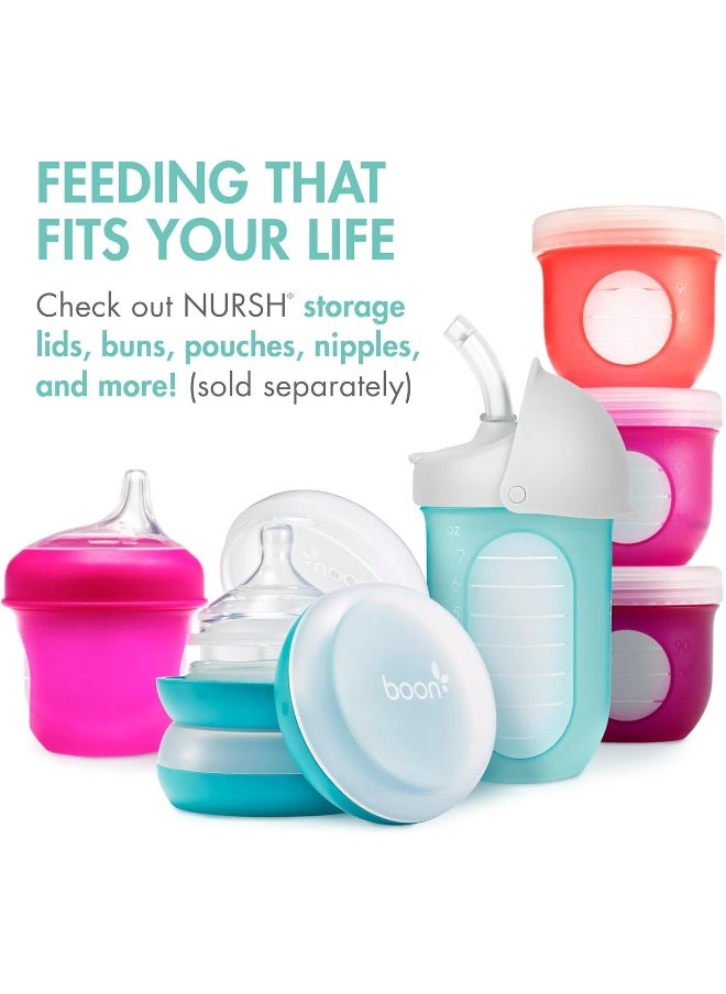 Boon® NURSH® Reusable Silicone Pouch Bottles - Mint, 8oz, (3pk)
