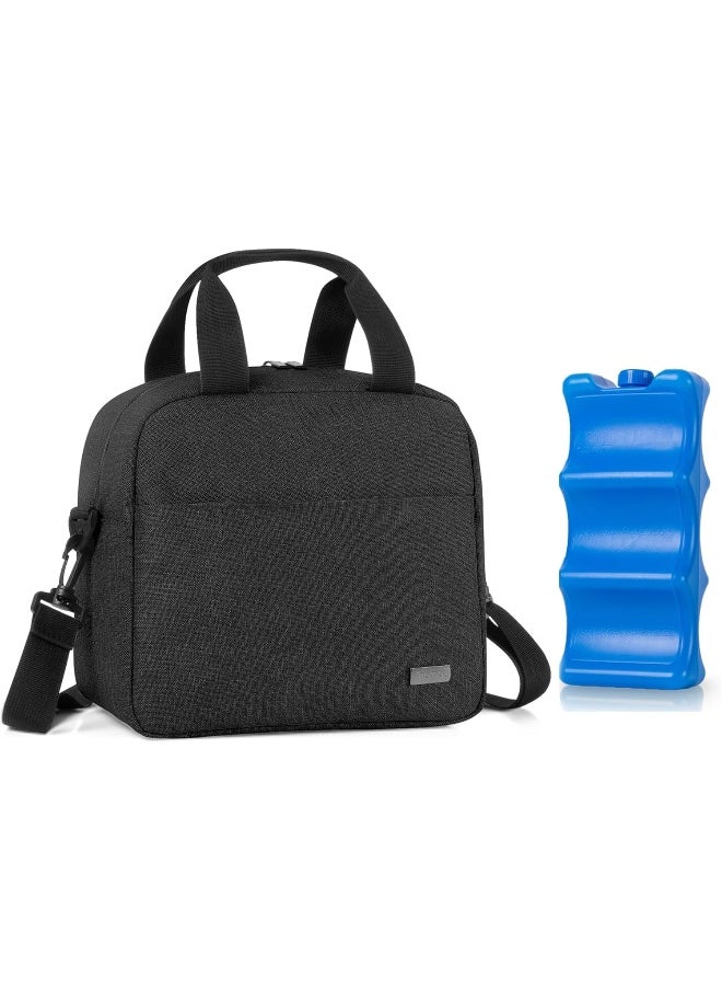 Teamoy Breastmilk Cooler Bag with Ice Pack, Travel Baby Bottle Carrier Tote Bag Fits Up to 6 Large 9 Ounce Bottles