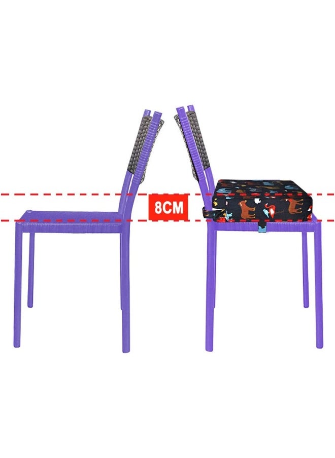Sunmall Dining Chair Heightening Cushion Portable Dismountable Adjustable Highchair Booster for Baby Toddler Kids Infant Washable Thick Chair Seat Pad Mat