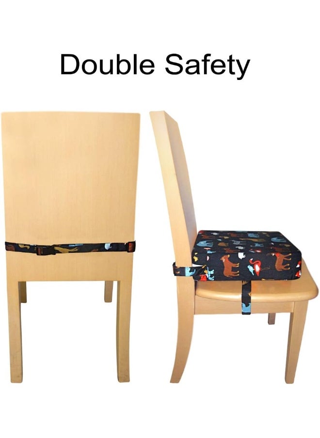 Sunmall Dining Chair Heightening Cushion Portable Dismountable Adjustable Highchair Booster for Baby Toddler Kids Infant Washable Thick Chair Seat Pad Mat