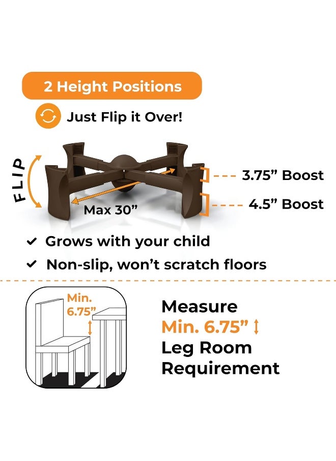 Kaboost Portable Chair Raiser Chocolate