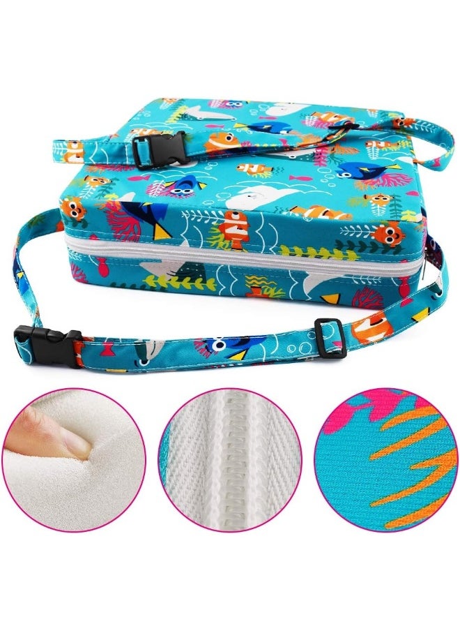 Dining Chair Heightening Cushion Portable Dismountable Adjustable Highchair Booster for Baby Toddler Kids Infant Washable Thick Chair Seat Pad Mat