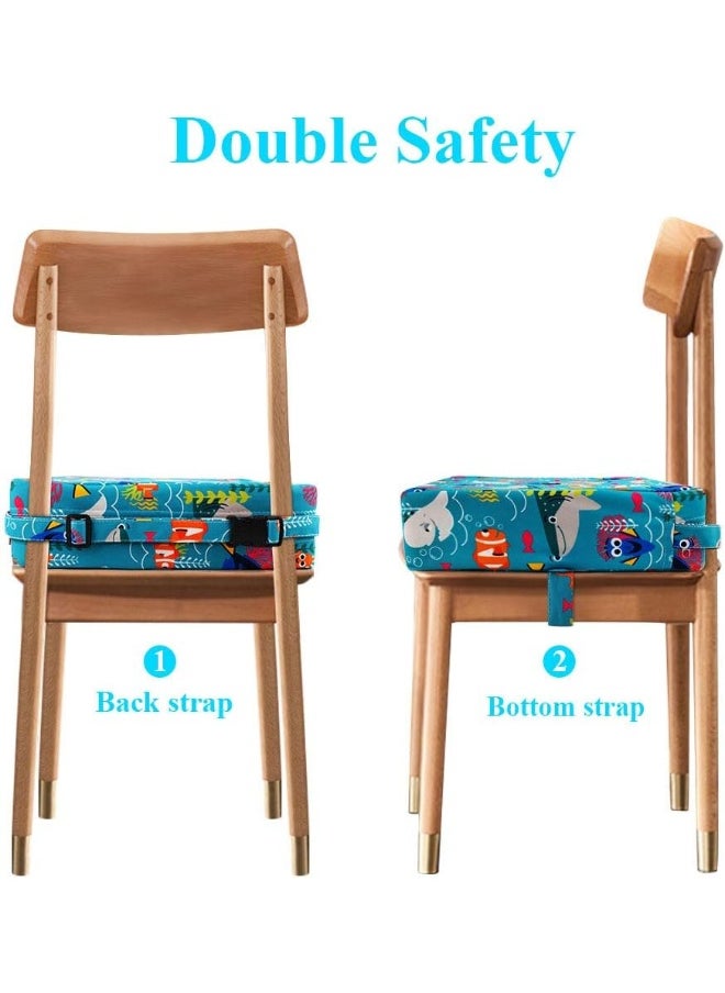 Dining Chair Heightening Cushion Portable Dismountable Adjustable Highchair Booster for Baby Toddler Kids Infant Washable Thick Chair Seat Pad Mat