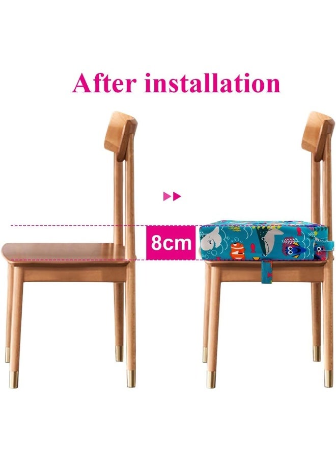 Dining Chair Heightening Cushion Portable Dismountable Adjustable Highchair Booster for Baby Toddler Kids Infant Washable Thick Chair Seat Pad Mat