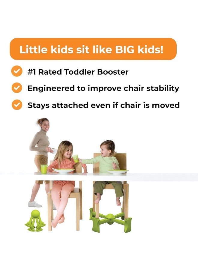 KABOOST Booster Seat for Dining Table, Green - Goes Under The Chair - Portable Chair Booster for Toddlers and Grown Ups