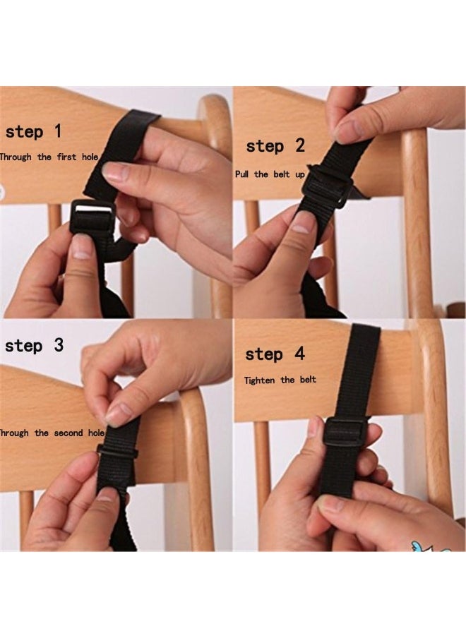 Twoworld High Chair Straps, 5 Point Harness, Harness for High Chair, High Chair Harness, Universal Baby Safe Belt Holder replacement for Stroller Wooden High Chair Pram Buggy Children Kid Pushchair