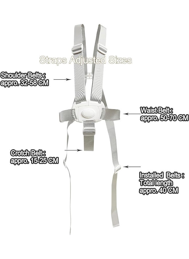 ZARPMA High Chair Straps, Universal Replacement Harness Strap Belt for Chair Compatible for Tripp Trapp Stokke HighChair