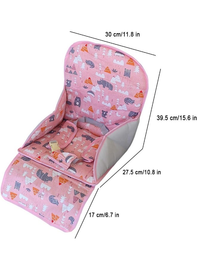Kocpudu High Chair Pad, High Chair Cushion, Seat Cushion Breathable Pad, Cute Pattern, Comfortable Seat Belt Design, Soft and Comfortable, Baby Sits More Comfortable