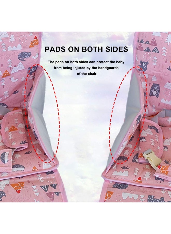 Kocpudu High Chair Pad, High Chair Cushion, Seat Cushion Breathable Pad, Cute Pattern, Comfortable Seat Belt Design, Soft and Comfortable, Baby Sits More Comfortable
