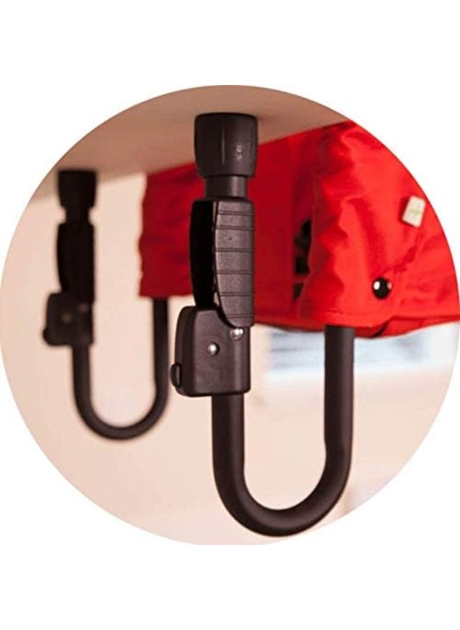 guzzie+Guss Perch Clip On Table Chair - Easy & Secure Setup for Travel (Including Restaurants, Picnics), at Home (Kitchen Islands, Dining Tables) with Machine Washable Fabric, Salt & Pepper (GG201SP)