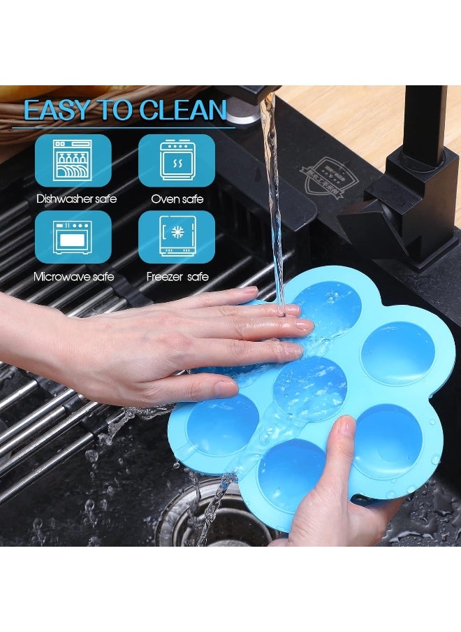 4 Pack Baby Food Freezer Tray Homemade Silicone Baby Food Storage with Clip on Lid Stackable Reusable Silicone Baby Food Freezer Storage Tray for Food Vegetable Fruit Purees and Breast Milk
