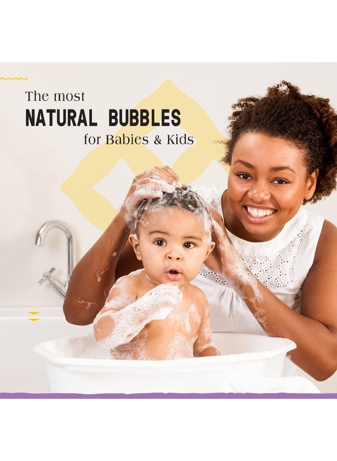 Alaffia Babies and Kids Bubble Bath, Gentle Baby Essentials for Delicate Skin, Cleansing & Calming Bubbles, Plant Based Formula, Vegan, Lemon Lavender (2 Pack - 32 Fl Oz Ea)