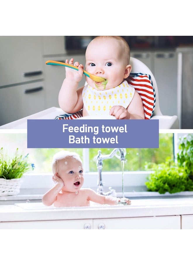 Chumia 36 Pack Baby Washcloths 10 x 10 Inches Baby Face Skin Wash Cloths Towels Set Microfiber Coral Fleece Absorbent and Soft for Newborns, Infants and Toddlers, Multicolored