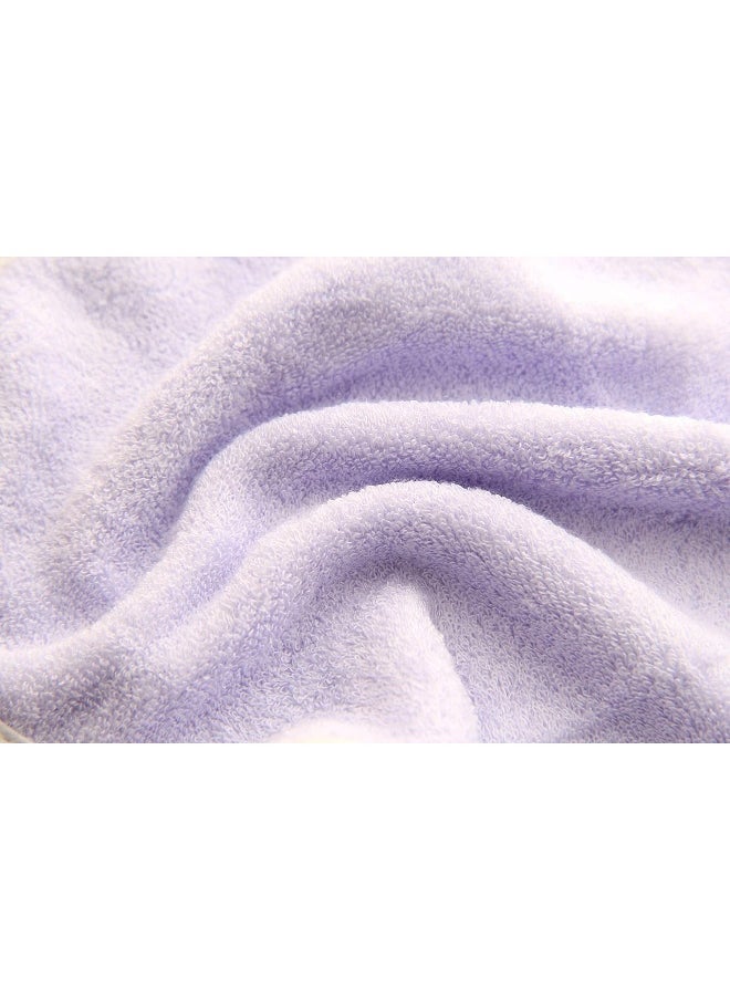HIPHOP PANDA Baby Washcloths, Rayon Made from Bamboo - 2 Layer Ultra Soft Absorbent Newborn Bath Face Towel - Reusable Baby Wipes for Delicate Skin - Purple, 6 Pack