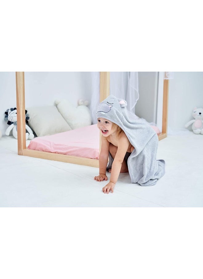 HIPHOP PANDA Bamboo Hooded Baby Towel - Softest Hippo Ears, Ultra Absorbent & Hypoallergenic