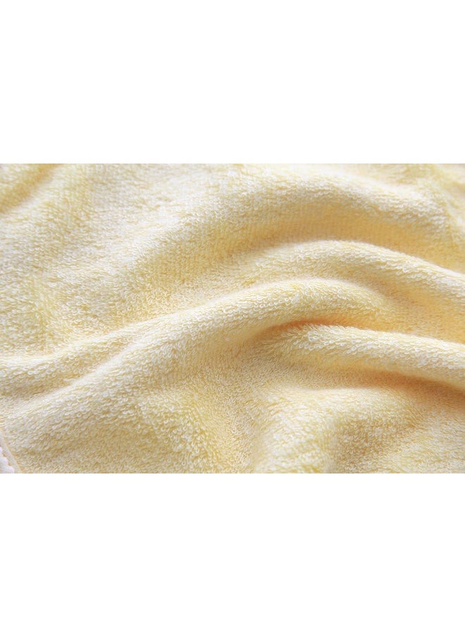 HIPHOP PANDA Baby Washcloths, Rayon Made from Bamboo - 2 Layer Ultra Soft Absorbent Newborn Bath Face Towel - Reusable Baby Wipes for Delicate Skin - Yellow, 6 Pack