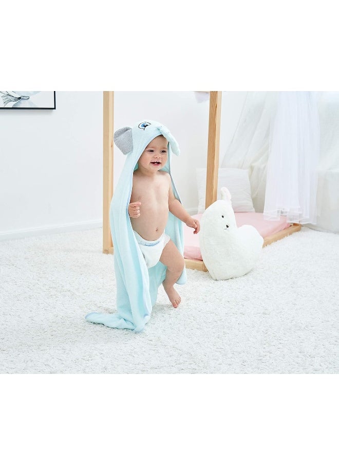 HIPHOP PANDA Bamboo Hooded Baby Towel - Soft Hooded Bath Towel for Baby, Toddler, Infant, Perfect for Boy and Girl
