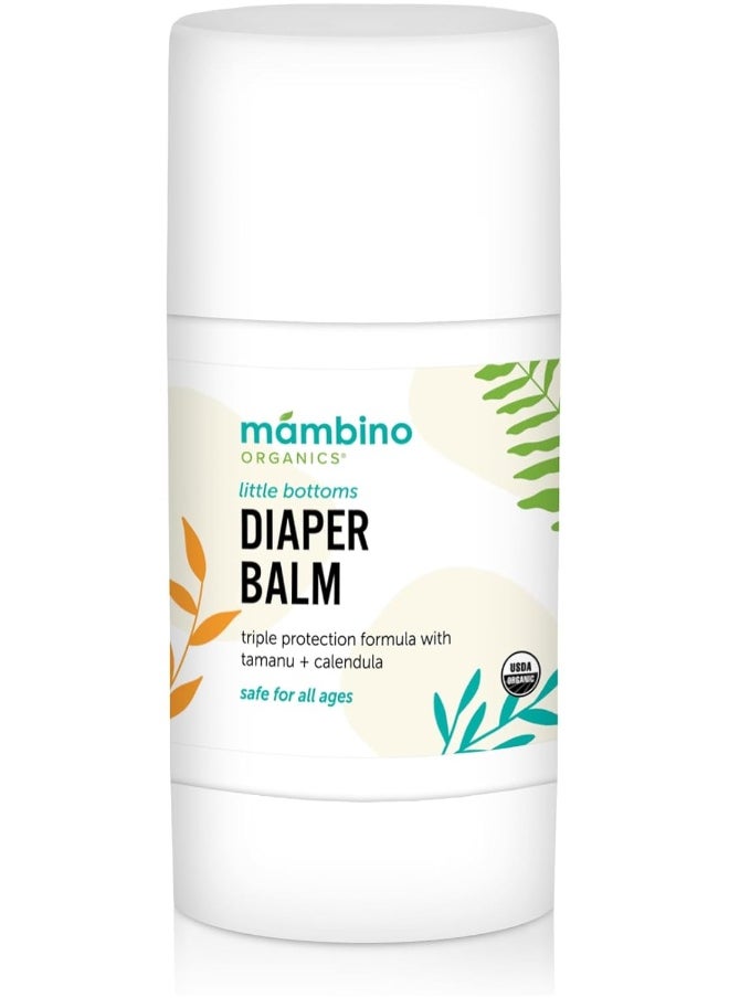 Mambino Organics Little Bottoms Diaper Balm, Calendula - Oatmeal, 0.63 Ounces