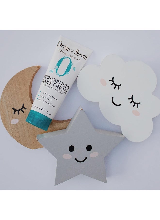 Original Sprout Scrumptious Baby Cream with Zinc for Babies Sensitive Skin, 8 oz. Bottle