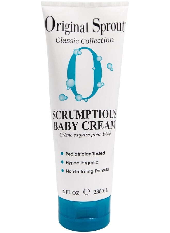 Original Sprout Scrumptious Baby Cream with Zinc for Babies Sensitive Skin, 8 oz. Bottle
